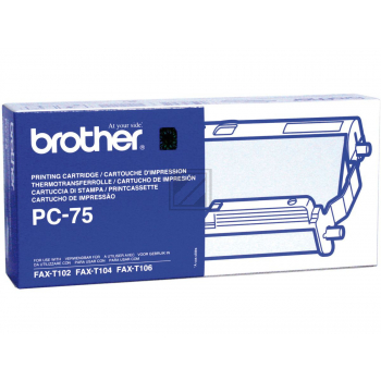 Brother Mehrfachkassette + 1 Thermo-Transfer-Rolle schwarz (PC-75)