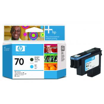 HP Tintendruckkopf schwarz matt/cyan (C9404A, 70)