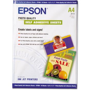 Epson Photo Quality Ink Jet Paper DIN A4 10 Seiten weiß 10 Blatt DIN A4 (C13S041106)