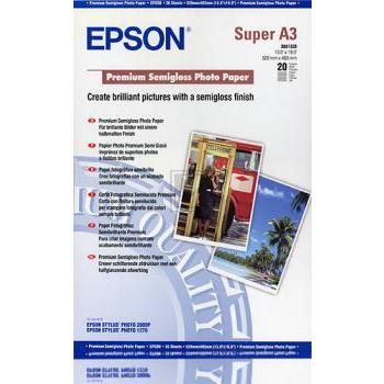 Epson Premium Semigloss Photo Paper DIN A3+ Inkjetpapier wei DIN A3+ (C13S041328)