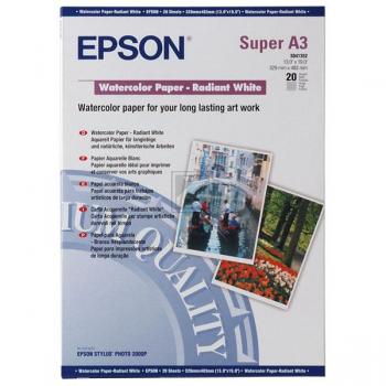 Epson Water Color Paper-Radiant White DIN A3+ wei 20 Seiten (C13S041352)