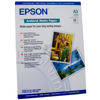 Epson Archival Matte Paper DIN A3 wei 50 Seiten (C13S041344)