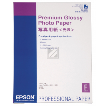 Epson Premium Glossy Photo Paper weiß DIN A2 (C13S042091)