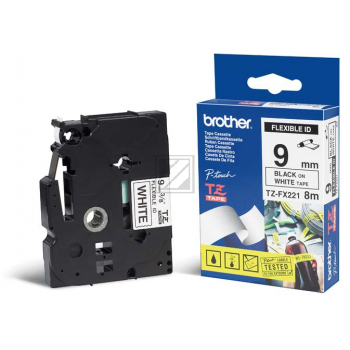 Brother Schriftbandkassette schwarz/weiß (TZE-FX221)