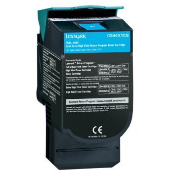 Lexmark Toner-Kartusche Prebate cyan HC plus (C544X1CG) Qualitätsstufe: A
