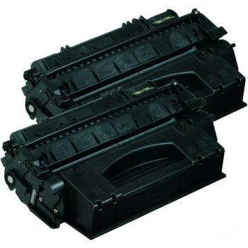 HP Toner-Kartusche 2 x schwarz HC (Q7553XD, 53XD) Qualitätsstufe: B Verpackung: Blau Weiß