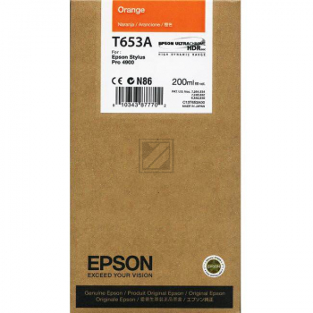 Epson Tintenpatrone orange (C13T653A00, T653A)