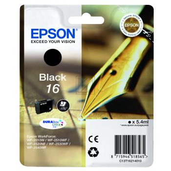 Epson Tintenpatrone schwarz (C13T16214010, T1621)