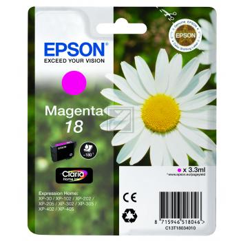 Epson Tintenpatrone magenta (C13T18034010, T1803)