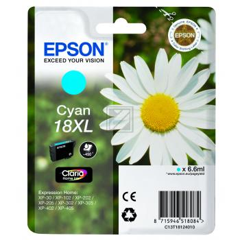 Epson Tintenpatrone cyan HC (C13T18124010, T1812)