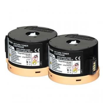 Epson Toner-Kartusche Return 2 x schwarz (C13S050711, 0711)