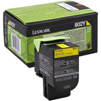 Lexmark Toner-Kit Return gelb (80C20Y0, 802Y)