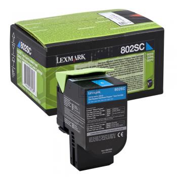 Lexmark Toner-Kit Return cyan HC (80C2SC0, 802SC)