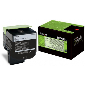 Lexmark Toner-Kit Return schwarz HC plus + (80C2XK0, 802XK)