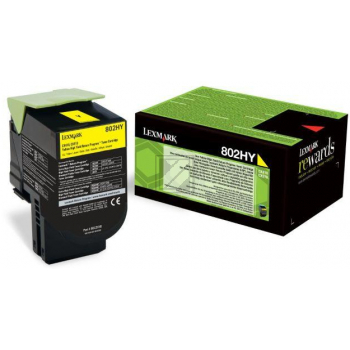 Lexmark Toner-Kit Return gelb HC plus (80C2HY0, 802HY)