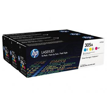 HP Toner-Kartusche gelb, magenta, cyan (CF370AM, 305A)