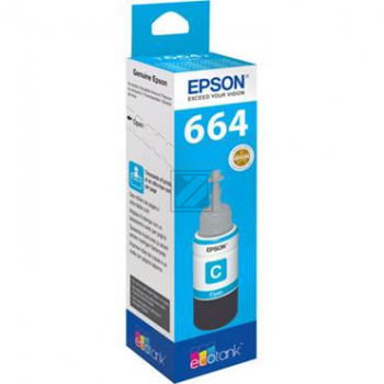 Epson Tintennachfüllfläschchen cyan (C13T664240, 664)