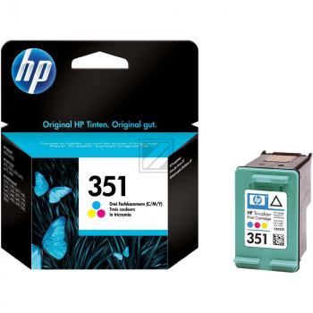 HP Tintendruckkopf cyan/magenta/gelb (CB337EE#UUS, 351)