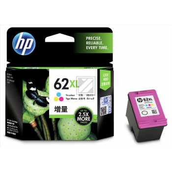 HP Tintendruckkopf cyan/gelb/magenta HC (C2P07AE#UUS, 62XL)