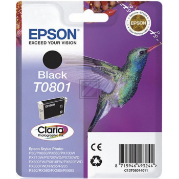 Epson Tintenpatrone schwarz (C13T08014011, T0801)