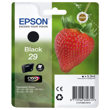 Epson Tintenpatrone schwarz (C13T29814010, T2981)