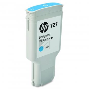 HP Tintenpatrone cyan HC plus (F9J76A, 727)