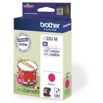 Brother Tintenpatrone magenta HC (LC-22UM)