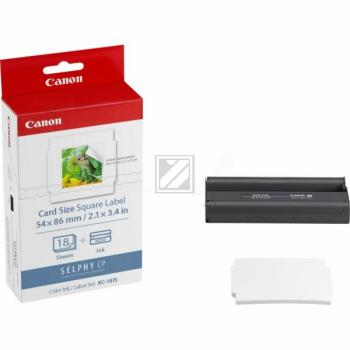 Canon Papier (54mm x 86mm) wei farbig 18 Blatt (7429B001, KC-18IS)