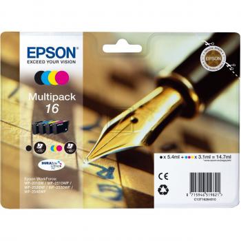 Epson Tintenpatrone gelb, magenta, schwarz, cyan (C13T16264012, T1626)