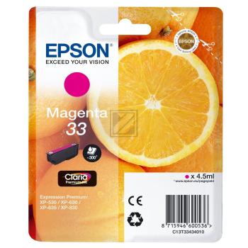 Epson Tintenpatrone magenta (C13T33434012, T3343)