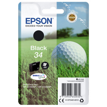 Epson Tintenpatrone schwarz (C13T34614010, T3461)