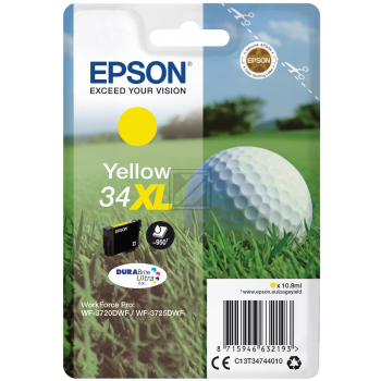 Epson Tintenpatrone gelb HC (C13T34744010, T3474)