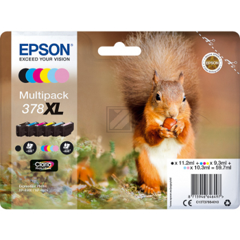 Epson Tintenpatrone gelb, cyan light, magenta light, magenta, schwarz, cyan HC (C13T37984010, 378XL)