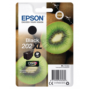 Epson Tintenpatrone schwarz HC (C13T02G14010, 202XL)