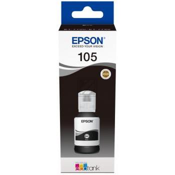 Epson Tintennachfllflschchen schwarz HC (C13T00Q140, 105)