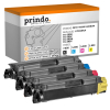 Prindo Toner-Kit gelb, magenta, schwarz, cyan (PRTKYTK590 Rainbow) ersetzt TK-590K, TK-590M, TK-590Y, TK-590C