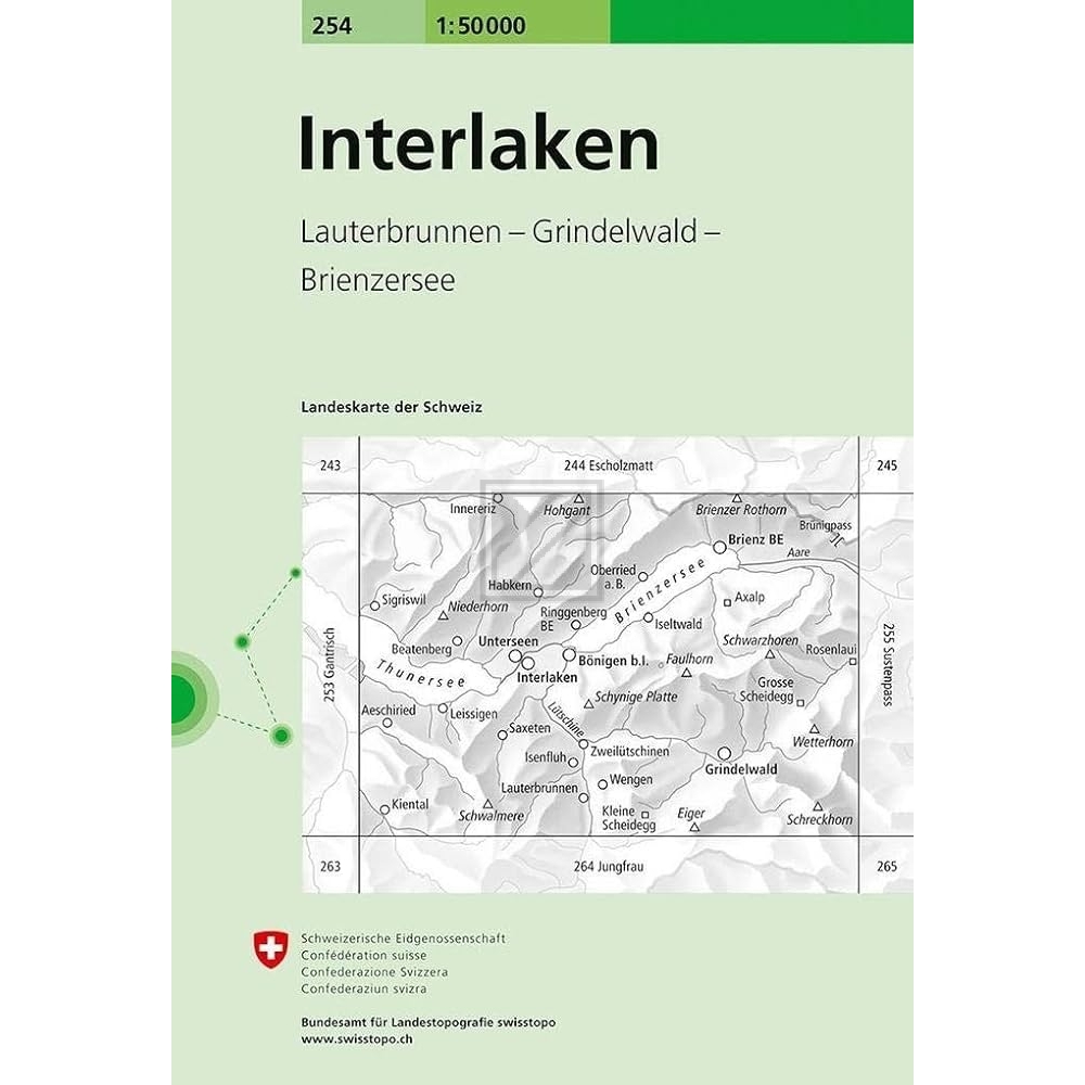SWISSTOPO Landkarte 254 Interlaken 1:50'000