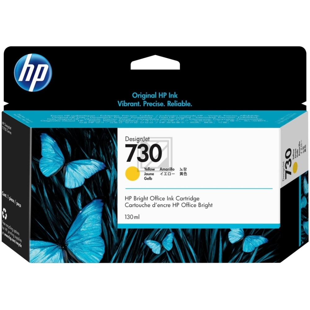 Original HP P2V64A / 730 Tinte Gelb