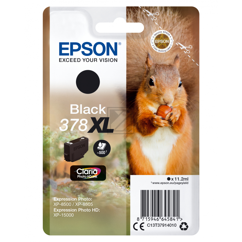 Original Epson C13T37914020 / 378XL Tinte Schwarz XL