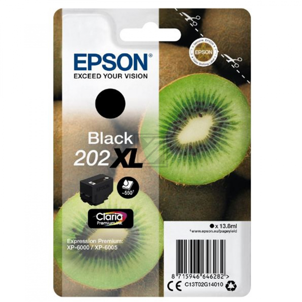 Original Epson C13T02G14020 / 202XL Tinte Schwarz XL