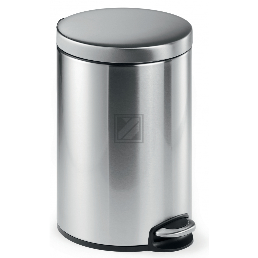 DURABLE Tret-Abfalleimer Edelstahl, rund, 12 Liter, silber