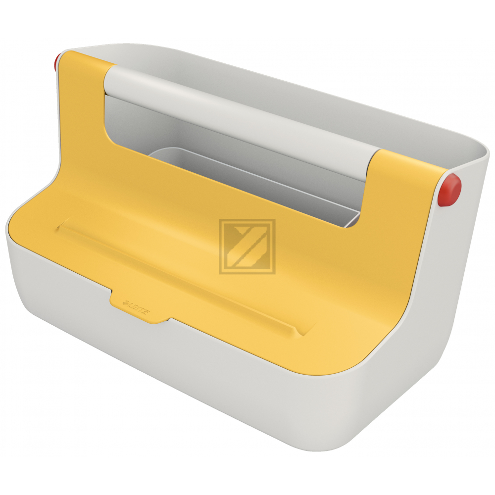 LEITZ Mobile Aufbewahrungsbox Cosy, hellgrau/gelb