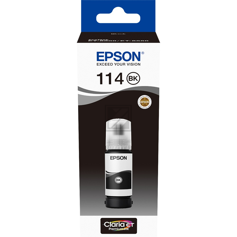 Epson Tintennachfüllfläschchen pigment schwarz SC (C13T07A140, 114)