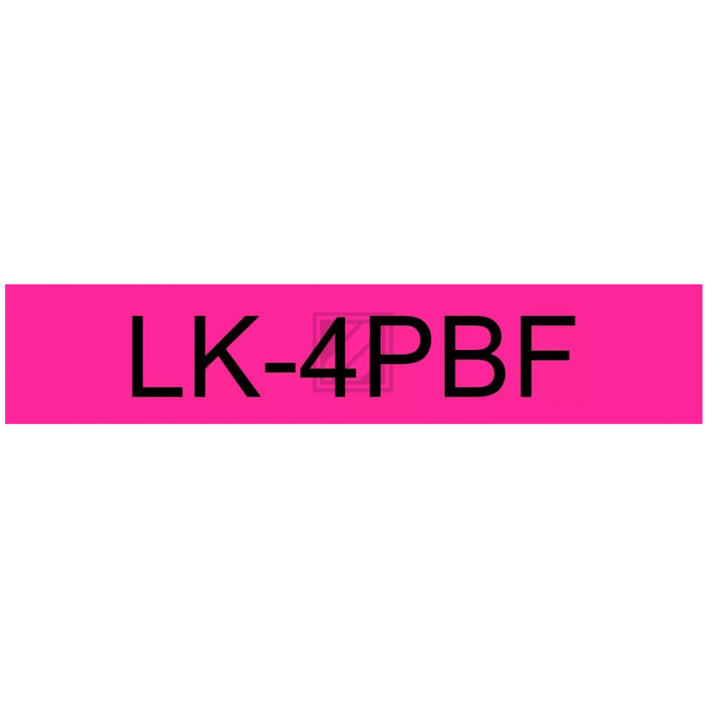 Epson Schriftbandkassette 12mm schwarz/rosa (fluroszierend) (C53S672100, LK-4PBF)