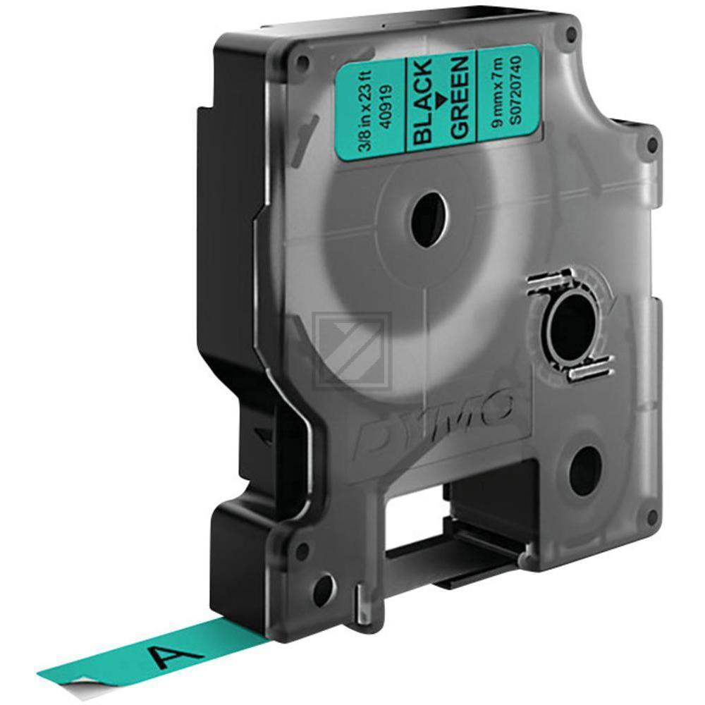 Dymo 40919 / S0720740 D1-Band 9mm schwarz auf grn