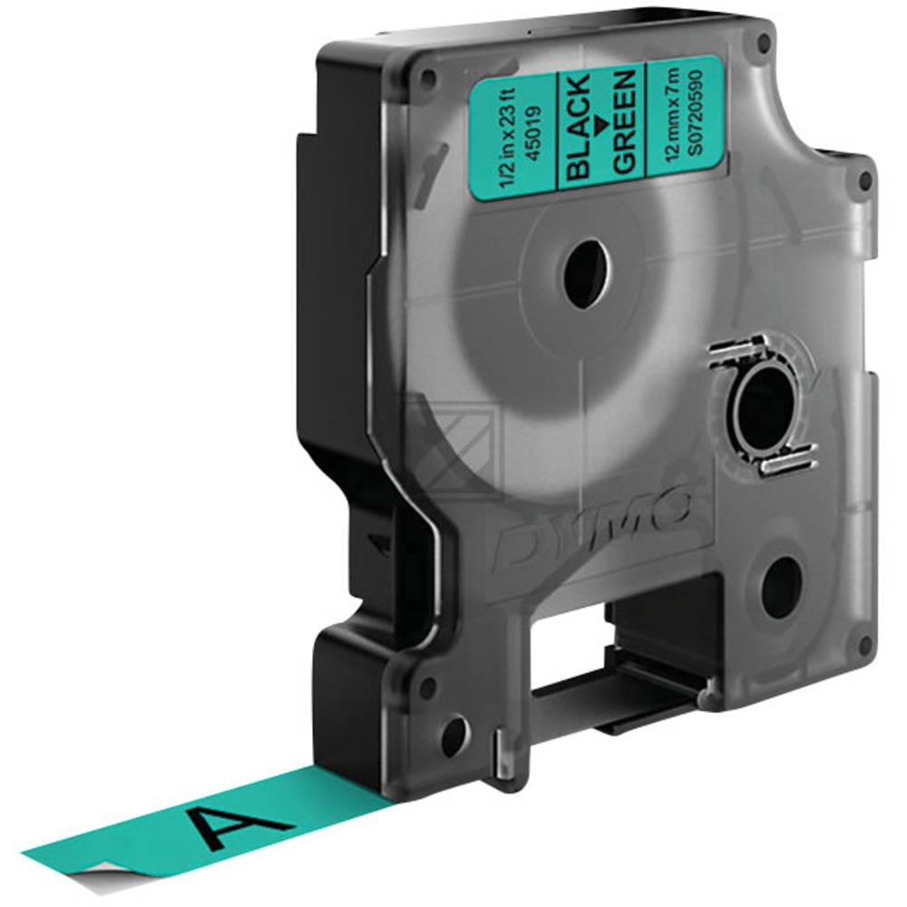Dymo 45019/S0720590 DirectLabel-Etiketten 12mm Black & Green