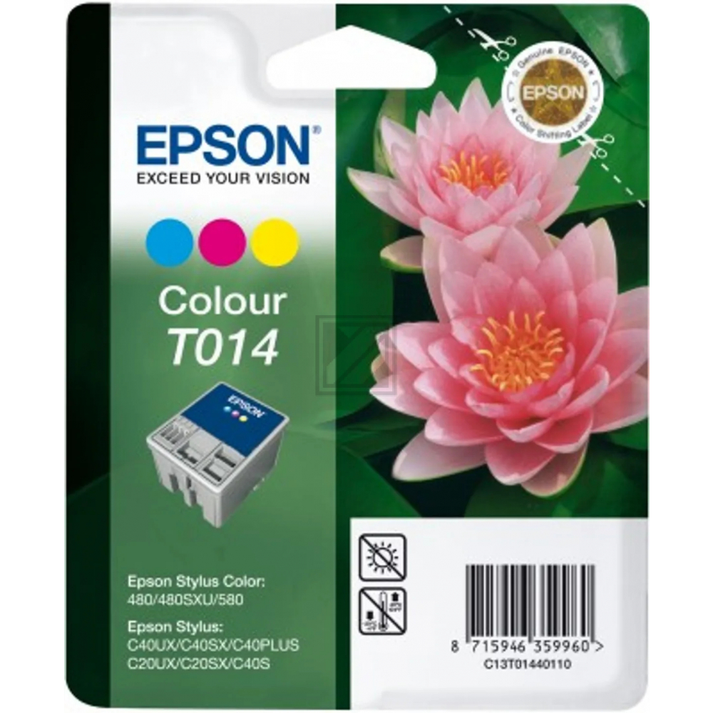Original Epson C13T01440110 / T014 Tinte Cyan, Magenta, Gelb