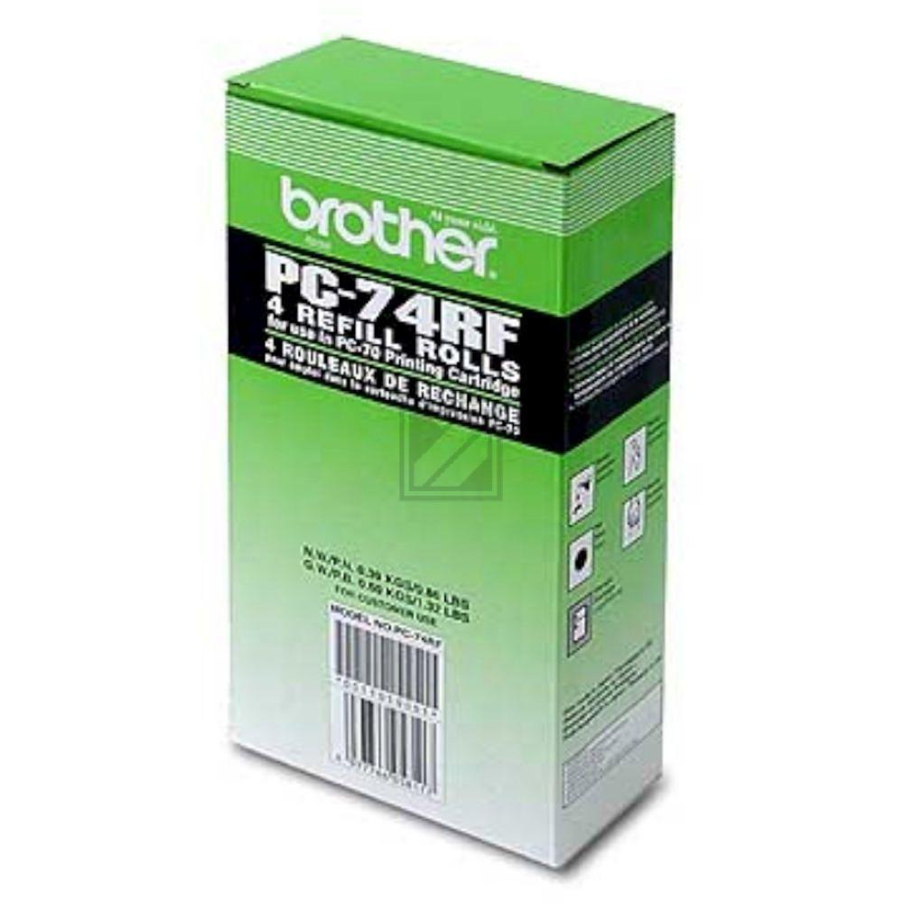 Brother Thermo-Transfer-Rolle 4 x schwarz (PC-74RF)