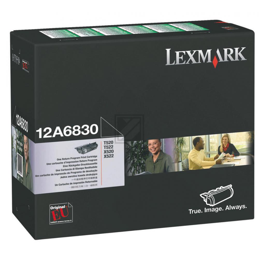 Original Lexmark 12A6830 Toner Schwarz