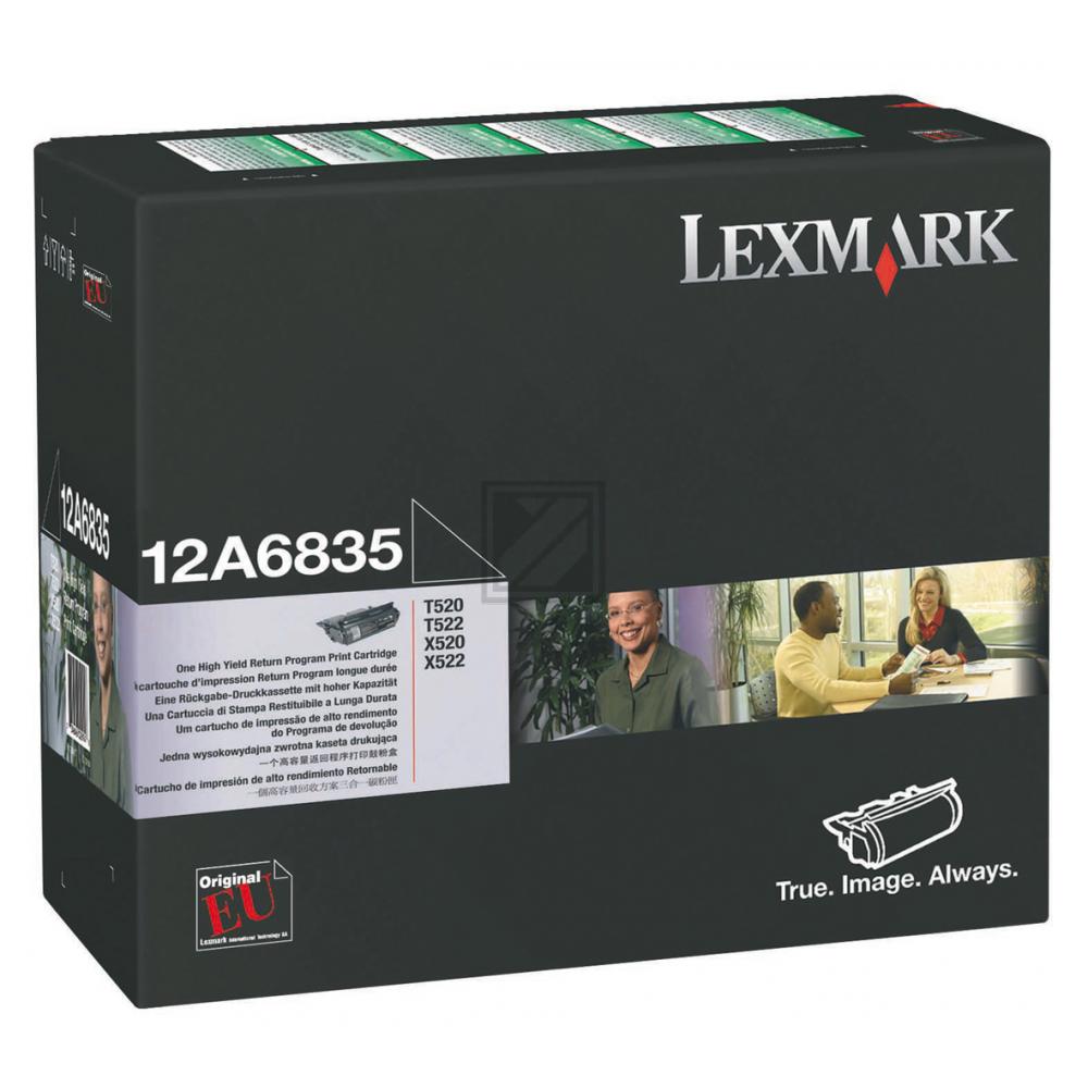 Original Lexmark 12A6835 Toner Schwarz